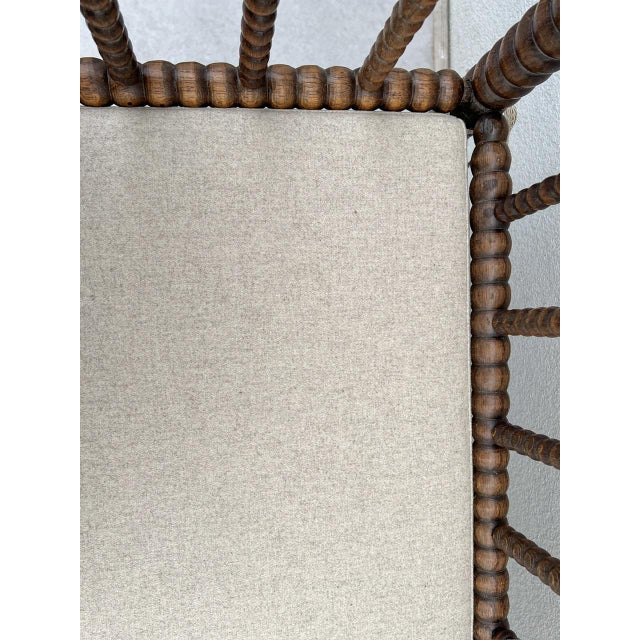 Wood English Jacobean Style Bobbin Wood Bench, 1920s For Sale - Image 7 of 16