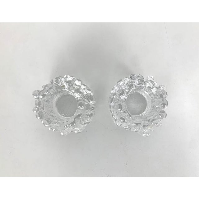 Sunflower Glass Candlesticks attributed to Göran Wärff for Kosta Boda, Sweden, 1970s, Set of 2 For Sale - Image 8 of 10