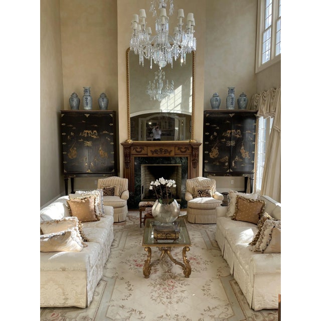 Pair of Monumental Griswold cabinets, Linen Press or Armoires by Dessin Fournir, Chinoiserie These custom handmade eight...