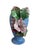 A charming mid century Barbotine majolica vase, beautifully decorated with hand modeled flowers, berries, and lush foliage...