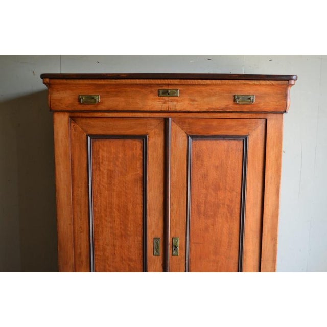 Antique Cherry Wood Maids Wardrobe. For Sale - Image 3 of 10
