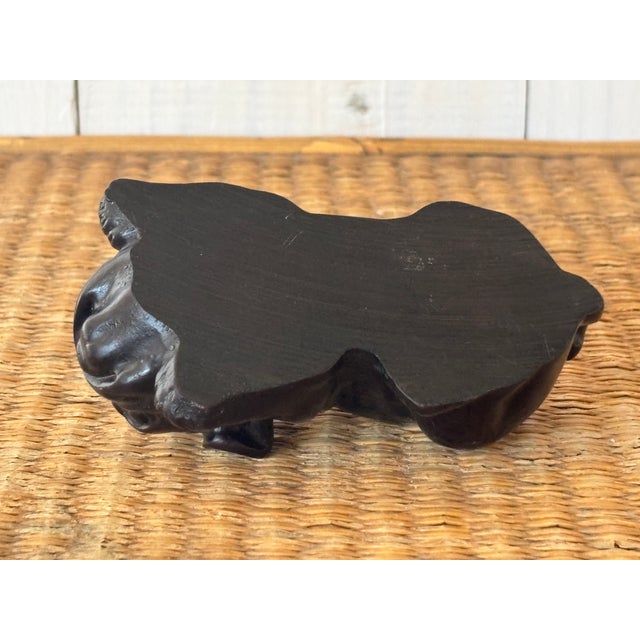 MCM Carved Ebony Pug For Sale - Image 12 of 12