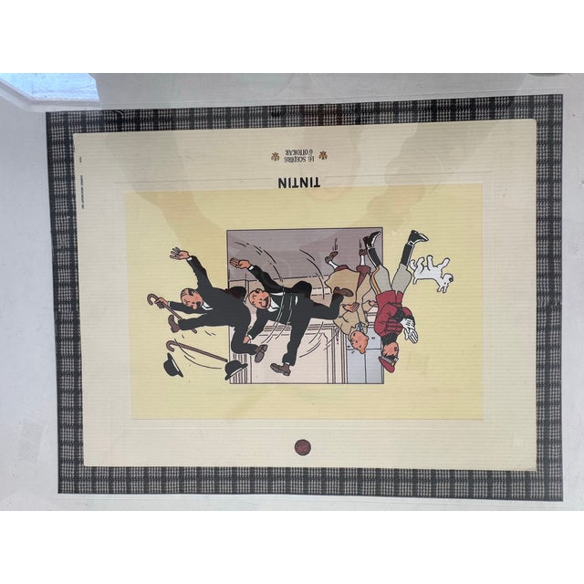 Vintage framed TinTin Art - nostalgic piece of art to compliment any room! Frame is plastic small crack as seen in photos...