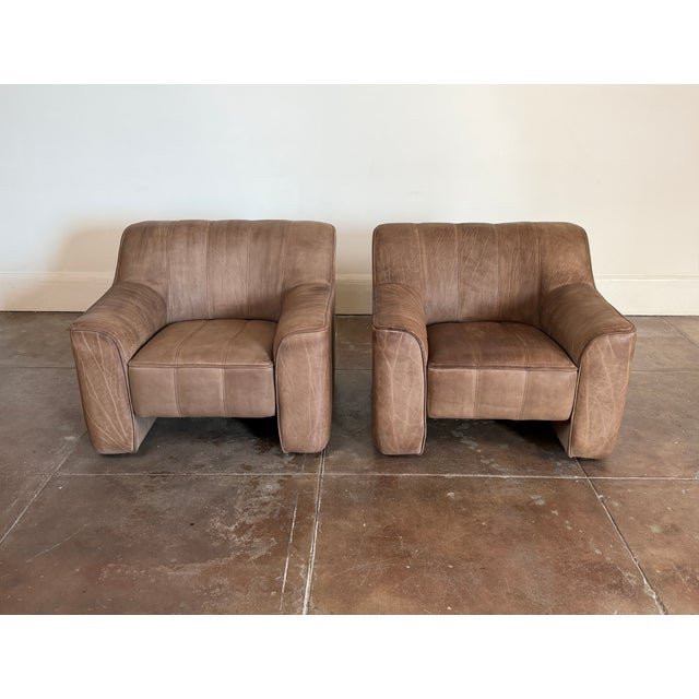 Vintage 1970s DeSede Ds-44 Buffalo Leather Lounge Chairs For Sale - Image 14 of 16