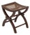 Arts and Crafts Cane-Paneled Mahogany Curule Bench For Sale