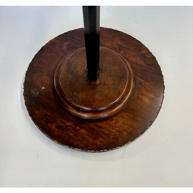 Continental Mahogany Accent Table With Burlwood Top and Bronze Mounts For Sale - Image 12 of 12