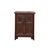 Wood 26.75" Natural Wood Pattern Brown Carving 2 Doors Small Cabinet Chest For Sale - Image 7 of 10