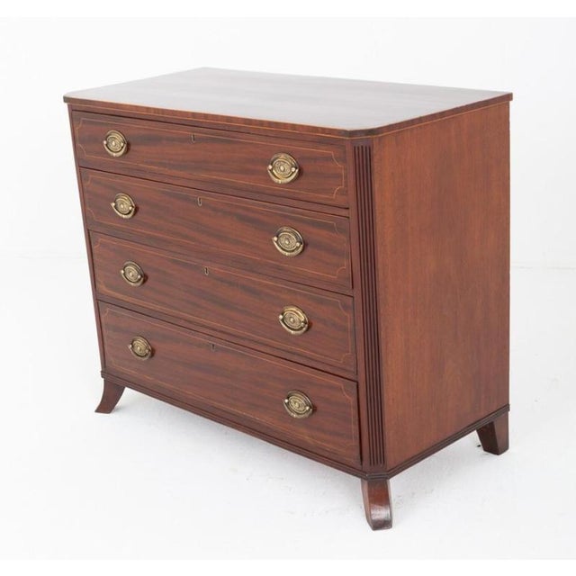 Hollywood Regency Antique Regency Chest Drawers in Mahogany, 1820 For Sale - Image 3 of 5