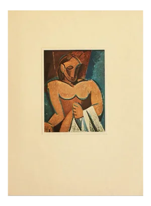 1940s After Pablo Picasso "Nude With a Towel", First Edition Period Swiss Lithograph