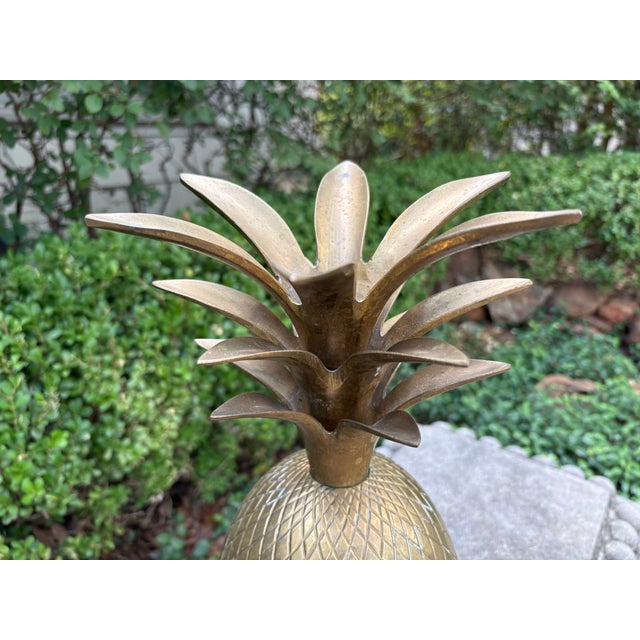 1960s 1960s Hollywood Regency Brass Pineapple Ice Bucket./Container For Sale - Image 5 of 11