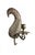 This vintage wall-mounted candle holder features an intricately detailed metal leaf design with a silver finish. The piece...