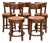 Vintage Hartford Rust Seat Counter Stools Attributed to Guy Chaddock —Set of Five For Sale