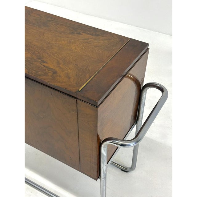 Italian Walnut Bar Cabinet from Cova Milano, 1930s For Sale - Image 14 of 17
