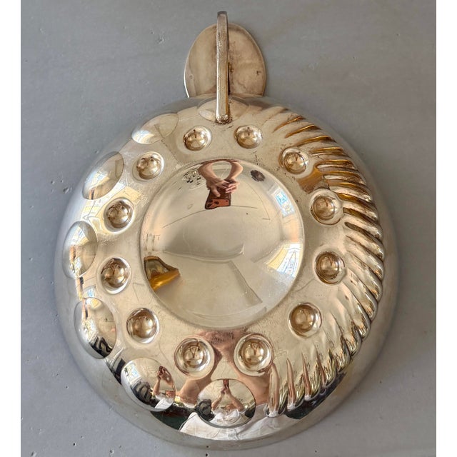 Vintage Oversized French Silver Plate Sommelier Tastevin Cup For Sale In Savannah - Image 6 of 11