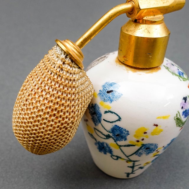 Ceramic Milvia Quadrifoglio Italy Vintage Painted Pottery Perfume Atomizer Bottle For Sale - Image 7 of 7