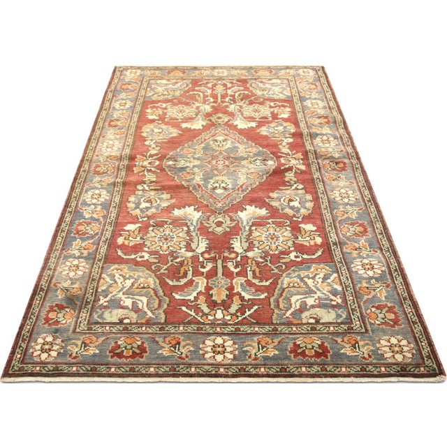 1960s Turkish Oushak Rug For Sale In Los Angeles - Image 6 of 6