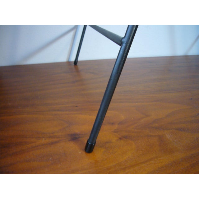 1990s Wrought Iron Stacking Side Garden Table in the Style of Woodard Meadowcraft - A Pair For Sale In Chicago - Image 6 of 18