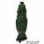 This is a collectible oriental green jasper stone carved flask vase jar with ancient-style dragon motifs around the body....