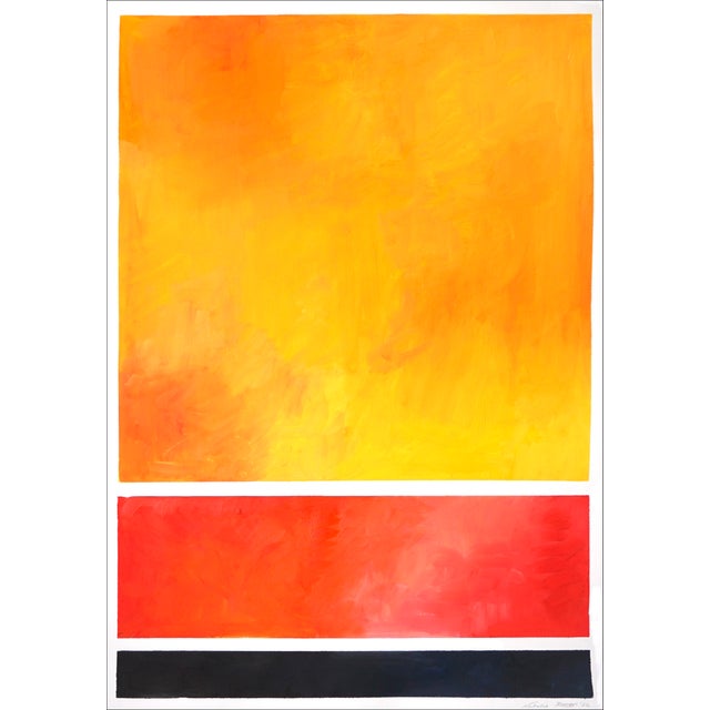 2022 "Fields of Colors" Abstract Acrylic Painting on Watercolor Paper by Natalia Roman For Sale - Image 9 of 9