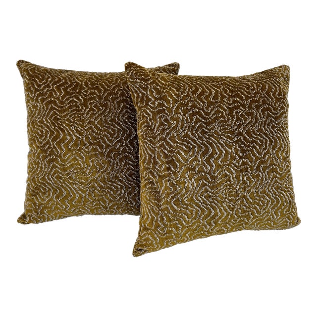 Manuel Canovas Velvet Pillows- Set of 2 For Sale