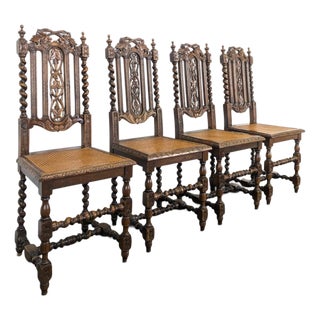 Louis XIII Chairs in Wood, Set of 4 For Sale