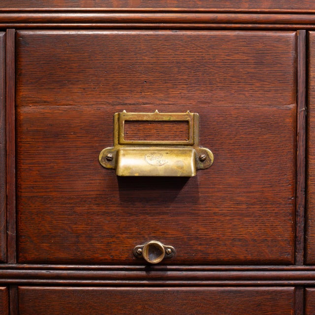 Monumental Mahogany Yawman and Erbe 15 Drawer Modular File Cabinet c.1910 For Sale - Image 10 of 18