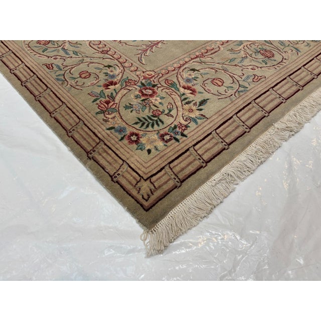1990s Sevannery Style Rug , 9'2" X 12'4" For Sale - Image 5 of 5