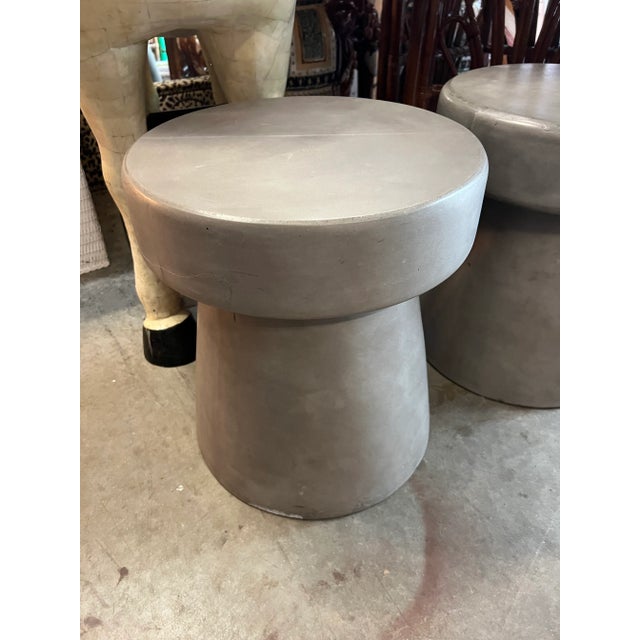 1970s Pair of Concrete Champagne Tables For Sale - Image 4 of 4