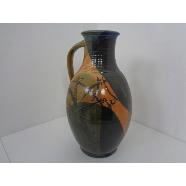 Mid-Century Modern Large Danish Studio Ceramic Vase with Cardinal Points, 1960s For Sale - Image 3 of 18