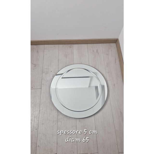Mirror Turin Three Glasses from Cristal Art , 1970s For Sale - Image 10 of 10