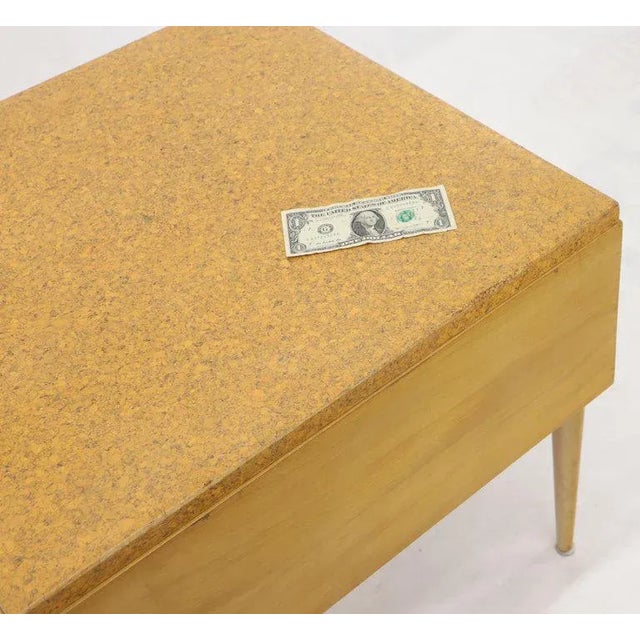 Paul Frankl for Johnson Furniture Cork Top Two Drawer Sqaure End Table Stand For Sale - Image 10 of 13