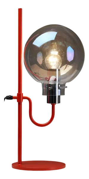 Table Lamp with Clear Iridescent Glass Sphere for Bag Turgi, 1960s