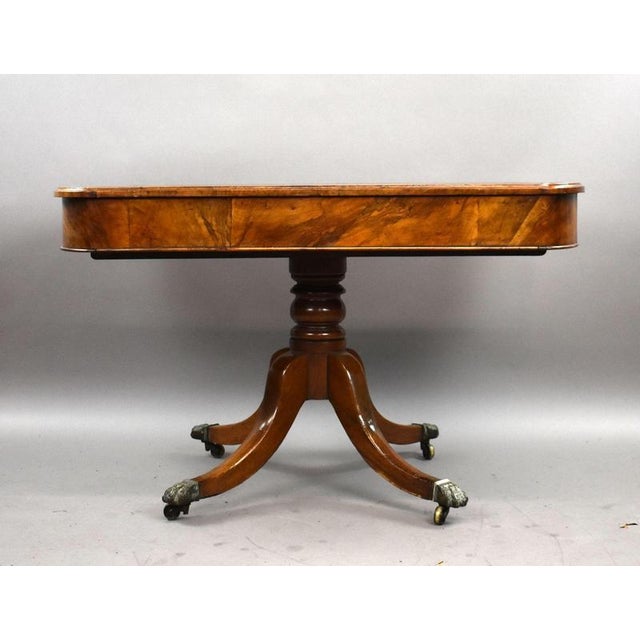 Victorian Burr Walnut Writing Table, 1860 For Sale - Image 4 of 12