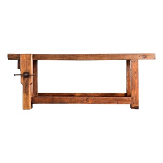 French 19th Century Oak & Beech Artisan's Workbench For Sale