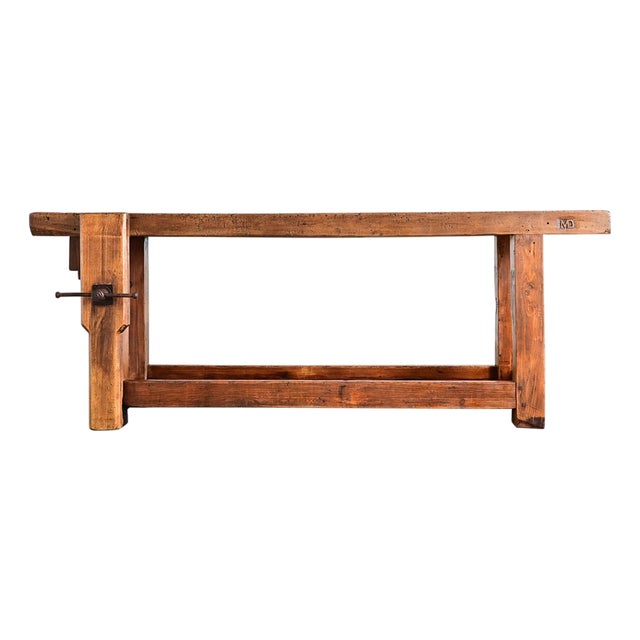 French 19th Century Oak & Beech Artisan's Workbench For Sale