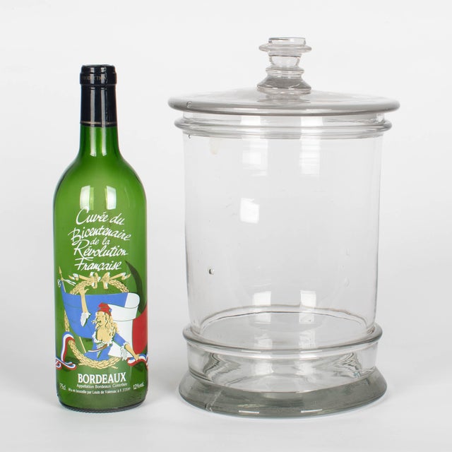 Vintage French Glass Apothecary Jar or Canister, Circa 1950s For Sale - Image 11 of 11