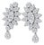 Late 20th Century Pair of 18K White Gold Diamond Drop Earrings Estate For Sale