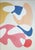 2020s 2026, Mid Century Modern Style, Contemporary Painting of Primary Tones and Curves, Triptych, Acrylic Paint on Watercolor Paper For Sale - Image 5 of 11