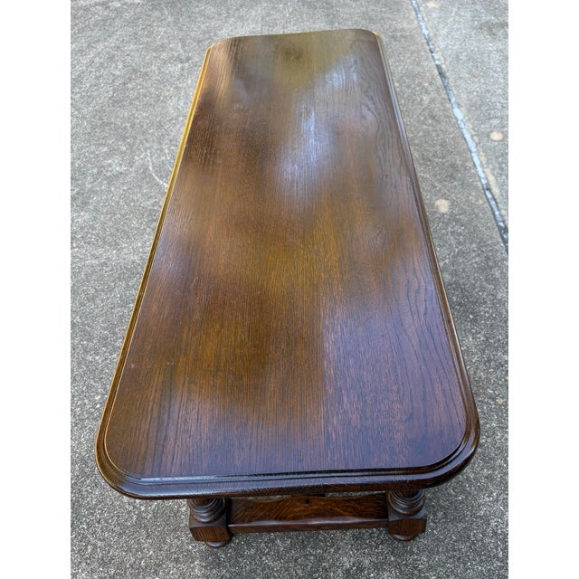 Rustic Vintage Rustic Coffee Table With Two Drawers For Sale - Image 3 of 10