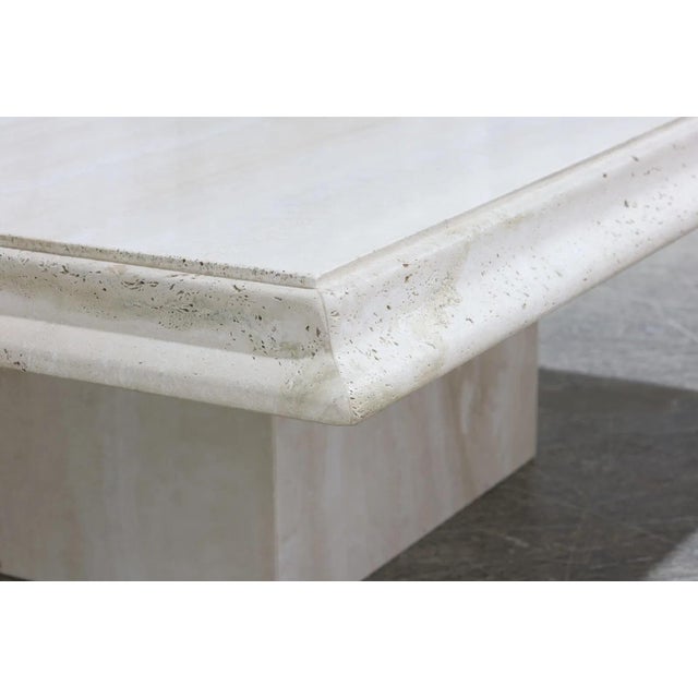 Large Vintage Italian Travertine Coffee Table For Sale In Philadelphia - Image 6 of 10