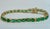 Modern 14 Carat Natural Oval Emerald Cut Cocktail Tennis Bracelet 14 Karat Yellow Gold For Sale - Image 3 of 8