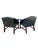 Animal Skin Vintage Chesterfield Style Tufted Chairs in Black a Pair For Sale - Image 7 of 8