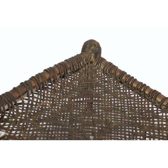 Wood 19th Century Low Cedar Stool, Nuristan, 1890s For Sale - Image 7 of 16