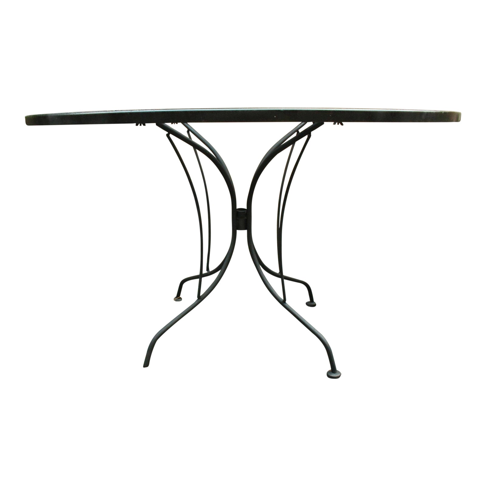Vintage Mid Century Wrought Iron Patio Table Chairish