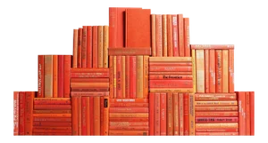 Decorative Books - Grove Book Wall - Set of 100 Orange Books