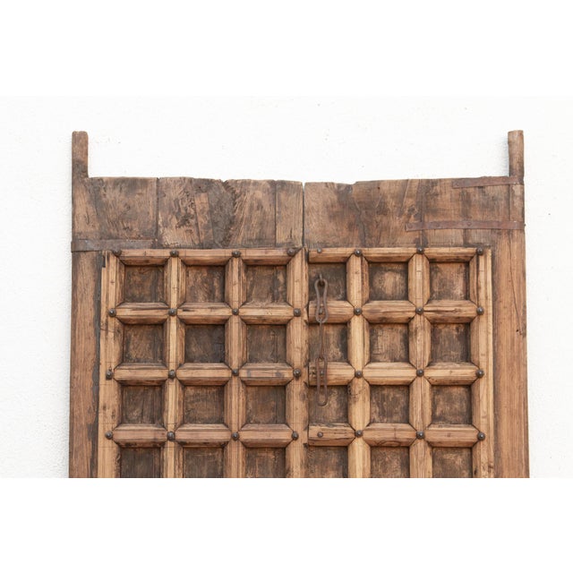 19th Century Early 1800's Jaisalmer Carved Teak Doors For Sale - Image 5 of 11