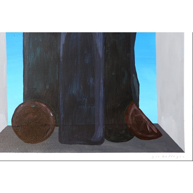 2020s 1016, Modern Italian Still Life Painting, Backlit Window, Acrylic Paint on Watercolor Paper by Gio Bellagio For Sale - Image 5 of 8