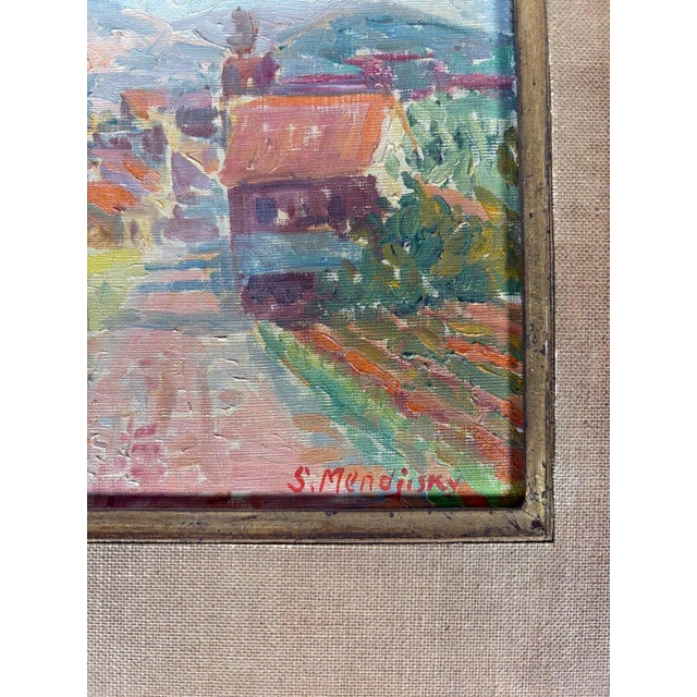 Serge MENDJISKY (1929-2017) Oil on canvas landscape For Sale - Image 4 of 4