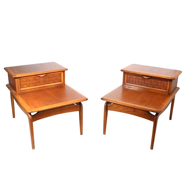 Mid 20th Century Lane Perception End Tables by Warren Church - Set of 2 For Sale - Image 12 of 17