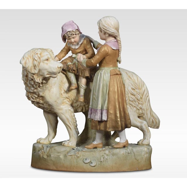 Stone Large Bohemia Group from Royal Dux, 1890s For Sale - Image 7 of 7